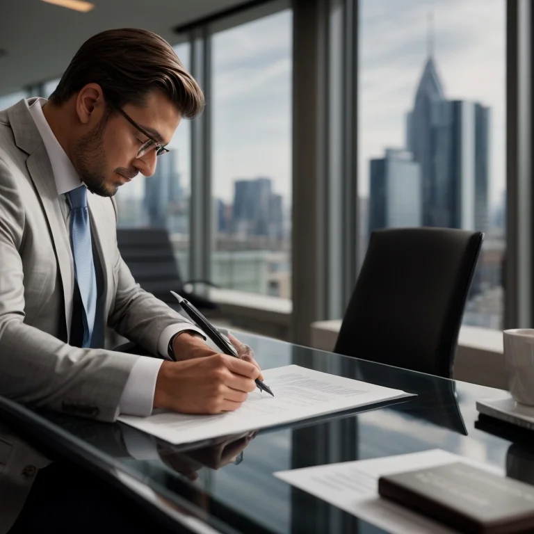 Legal advisor discussing property development plan